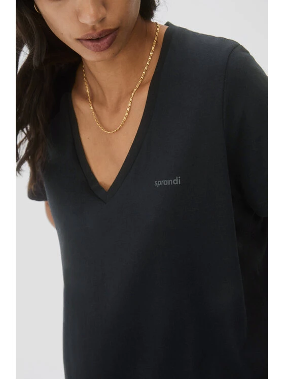 Sprandi Γυναίκες T-shirts T-Shirt AW21-TSD005 Μαύρο Regular Fit 6 Sprandi Γυναίκες T-shirts T-Shirt AW21-TSD005 Μαύρο Regular Fit - Image 4