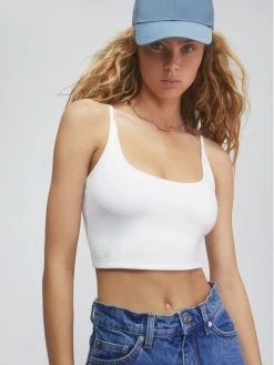 Sprandi Γυναίκες Tops Τοπ SS21-TTD006 Λευκό Slim Fit