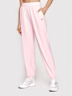 Sprandi Γυναίκες Παντελόνια Φόρμας Παντελόνι φόρμας Velvet SP22-SPD511 Ροζ Regular Fit