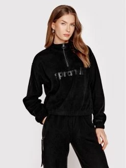 Sprandi Γυναίκες Μπλούζες Fleece Fleece SP22-POLD513 Μαύρο Regular Fit