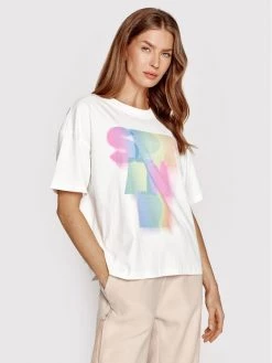 Sprandi Γυναίκες T-shirts T-Shirt SP22-TSD510 Λευκό Regular Fit