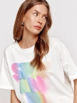 Sprandi Γυναίκες T-shirts T-Shirt SP22-TSD510 Λευκό Regular Fit -Sprandi Εκπτώσεις unnamed file 2956