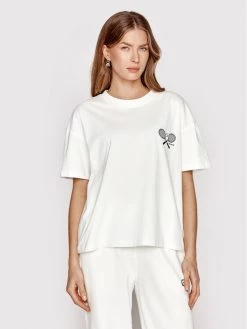 Sprandi Γυναίκες T-shirts T-Shirt SP22-TSD520 Λευκό Regular Fit