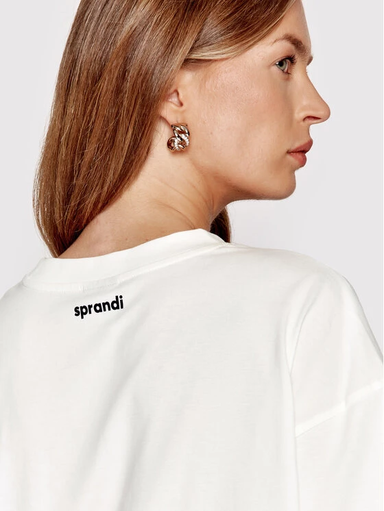 Sprandi Γυναίκες T-shirts T-Shirt SP22-TSD520 Λευκό Regular Fit 7 Sprandi Γυναίκες T-shirts T-Shirt SP22-TSD520 Λευκό Regular Fit - Image 5