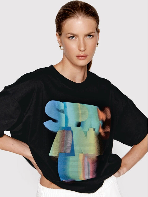 Sprandi Γυναίκες T-shirts T-Shirt SP22-TSD511 Μαύρο Relaxed Fit 6 Sprandi Γυναίκες T-shirts T-Shirt SP22-TSD511 Μαύρο Relaxed Fit - Image 4