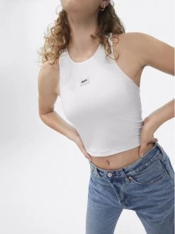 Sprandi Γυναίκες Tops Τοπ SP22-TPD101 Λευκό Slim Fit