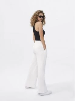 Sprandi Γυναίκες Υφασμάτινα Παντελόνια Παντελόνι υφασμάτινο SP22-SPD001 Λευκό Relaxed Fit -Sprandi Εκπτώσεις unnamed file 3233