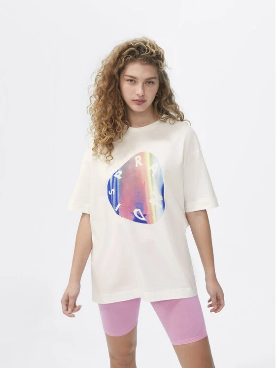 Sprandi Γυναίκες T-shirts T-Shirt SP22-TSD102 Λευκό Relaxed Fit 3 Sprandi Γυναίκες T-shirts T-Shirt SP22-TSD102 Λευκό Relaxed Fit