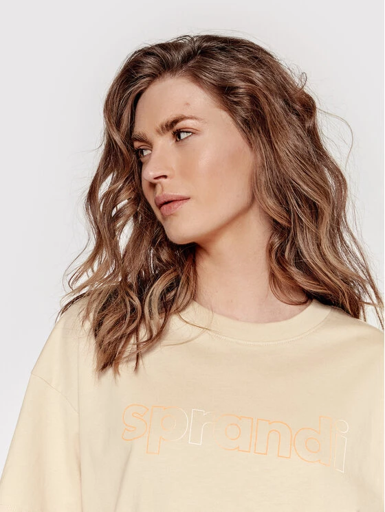 Sprandi Γυναίκες T-shirts T-Shirt SP22-TSD011 Μπεζ Relaxed Fit 6 Sprandi Γυναίκες T-shirts T-Shirt SP22-TSD011 Μπεζ Relaxed Fit - Image 4