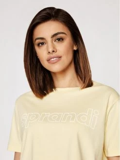 Sprandi Γυναίκες T-shirts T-Shirt SS21-TSD005 Κίτρινο Cropp Fit -Sprandi Εκπτώσεις unnamed file 535