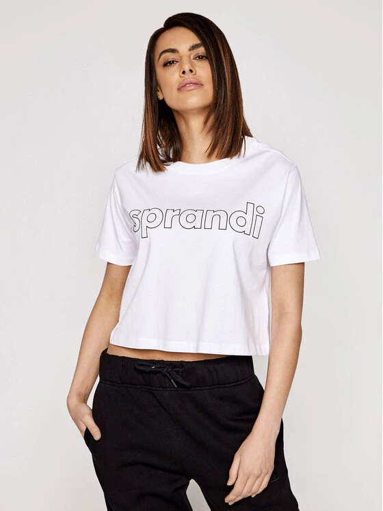 Sprandi Γυναίκες T-shirts T-Shirt SS21-TSD001 Λευκό Cropp Fit 3 Sprandi Γυναίκες T-shirts T-Shirt SS21-TSD001 Λευκό Cropp Fit
